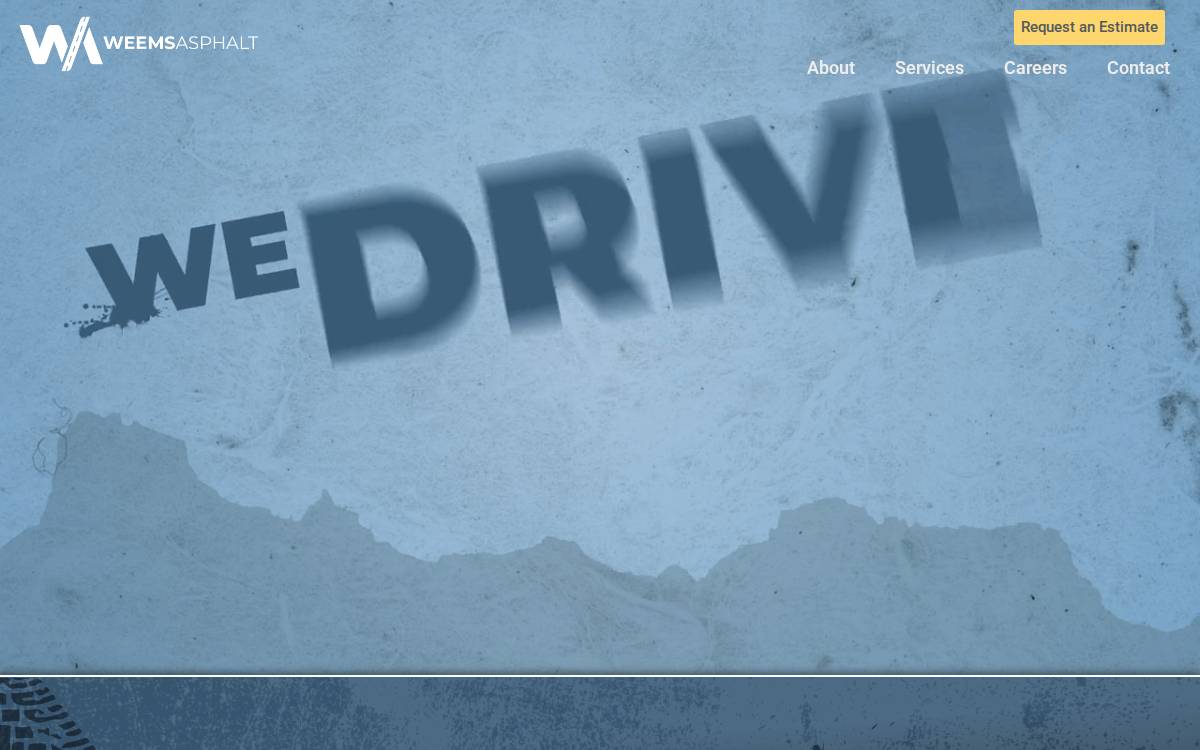Weems Asphalt website preview