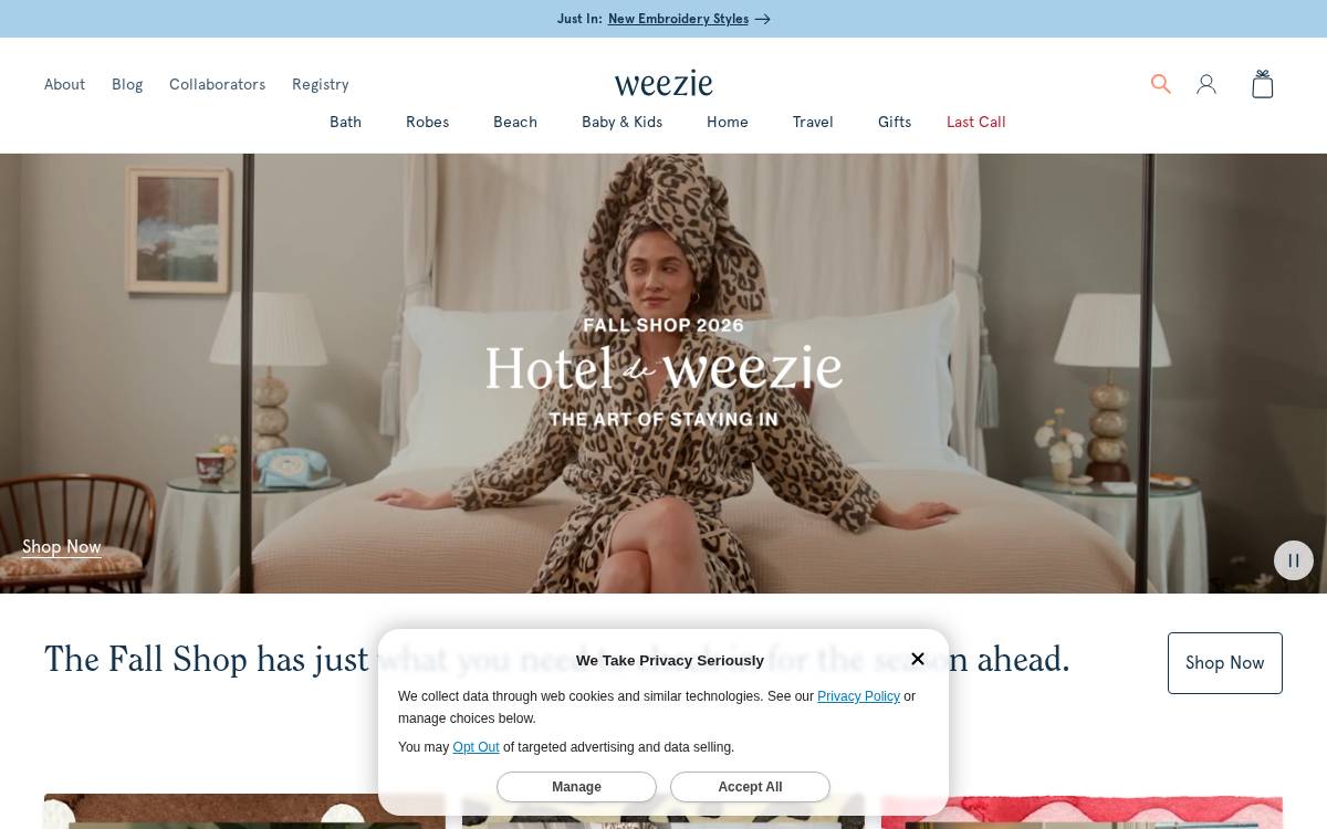 Weezie website preview