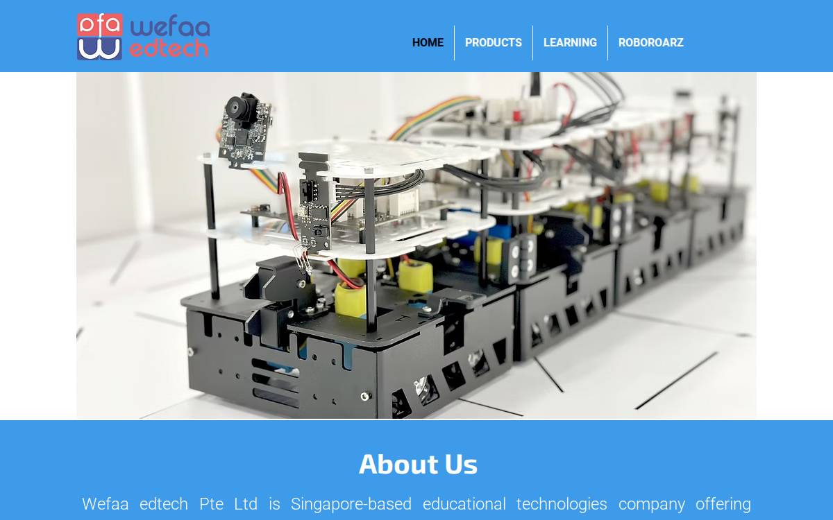 Wefaa Robotics website preview