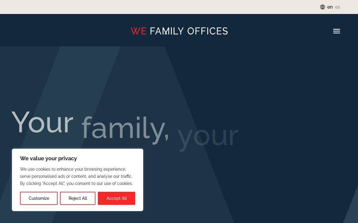 Wefamilyoffices website preview