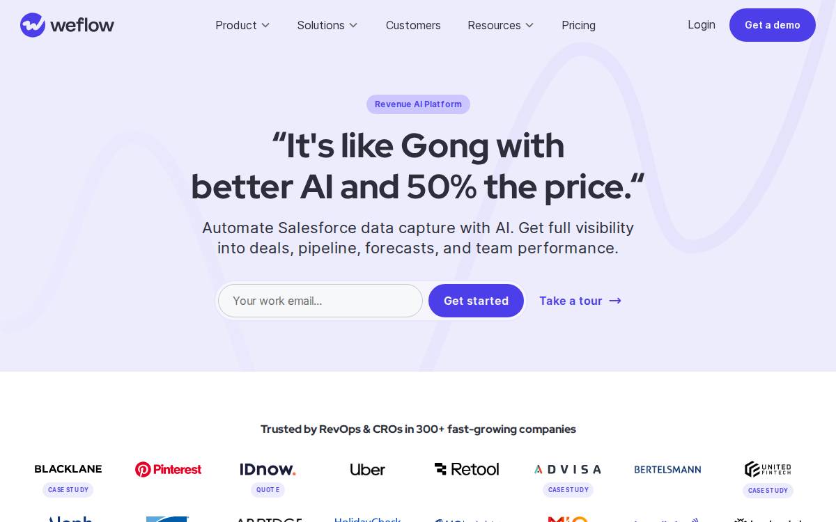 Weflow website preview