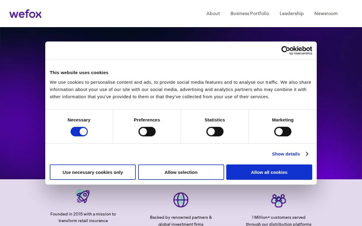 Wefoxgroup website preview