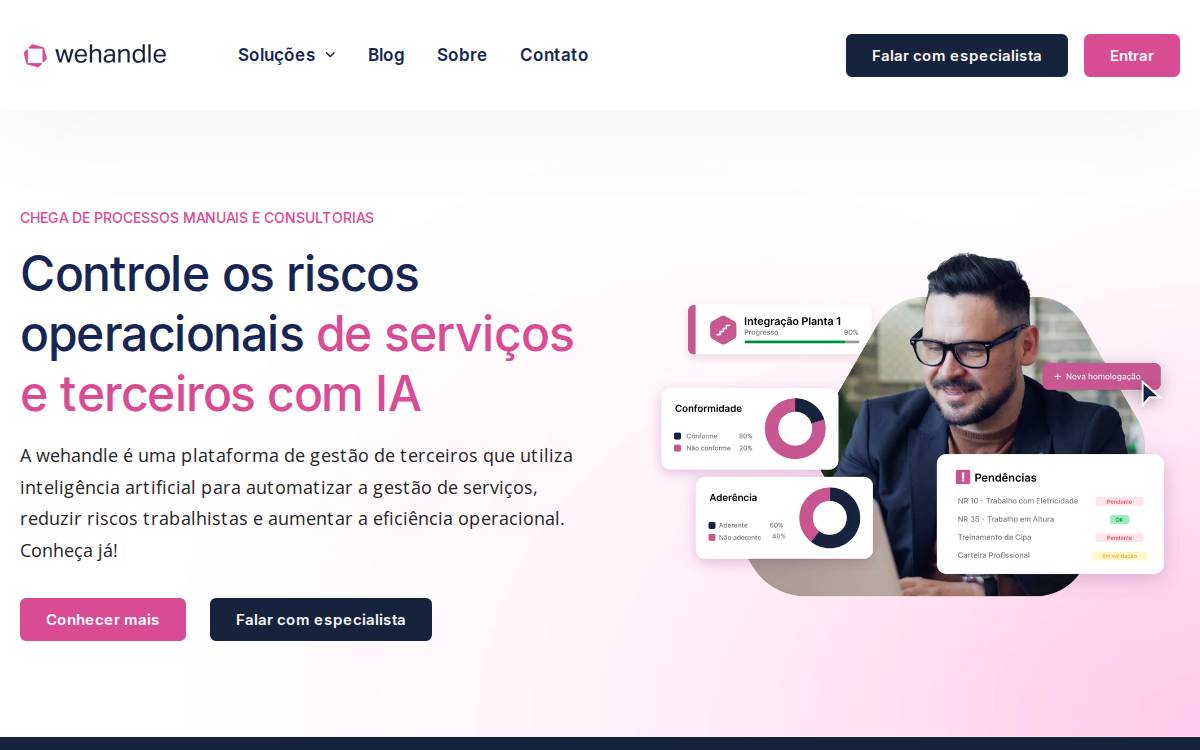Wehandle website preview