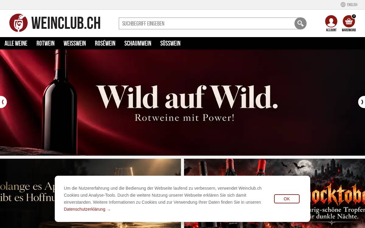 Weinclub website preview