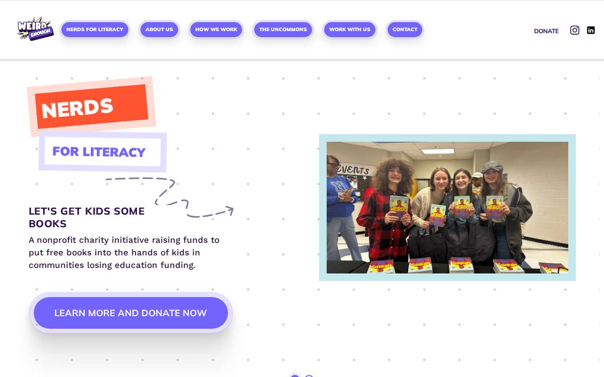 Weirdenough website preview