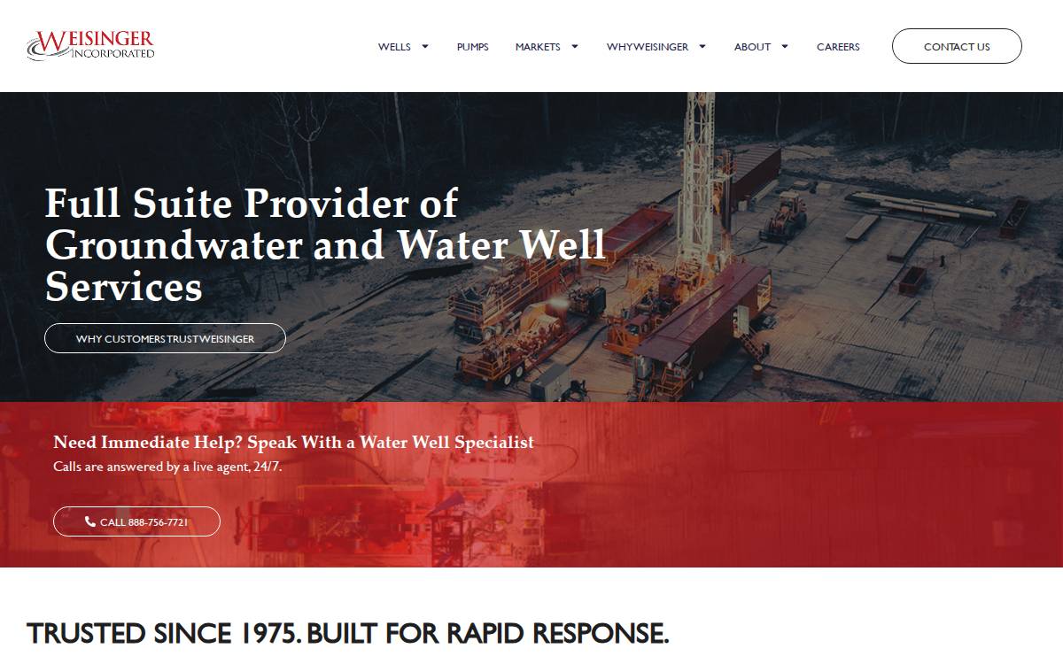 Weisinger Incorporated website preview