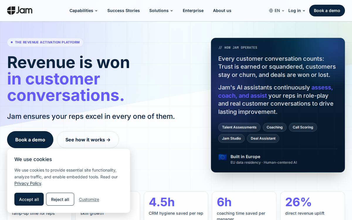 Wejam website preview
