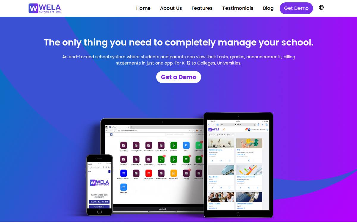 Wela website preview
