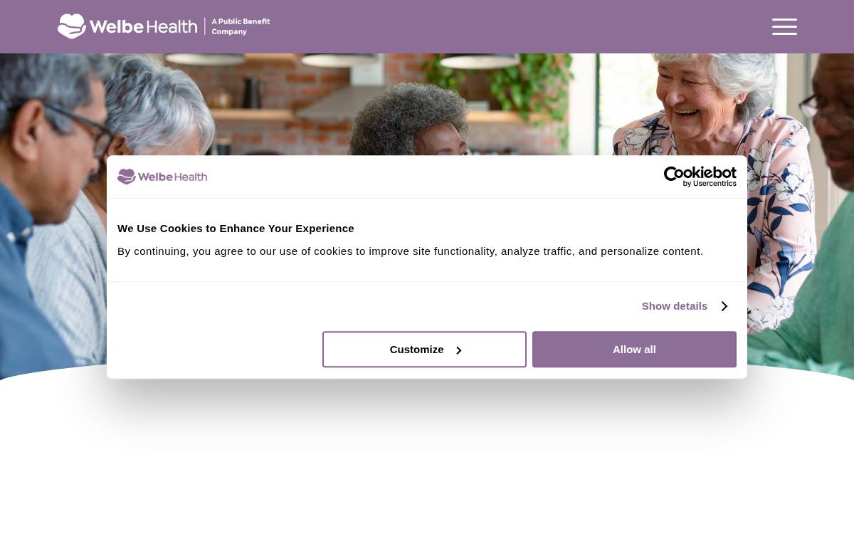 Welbe Health website preview