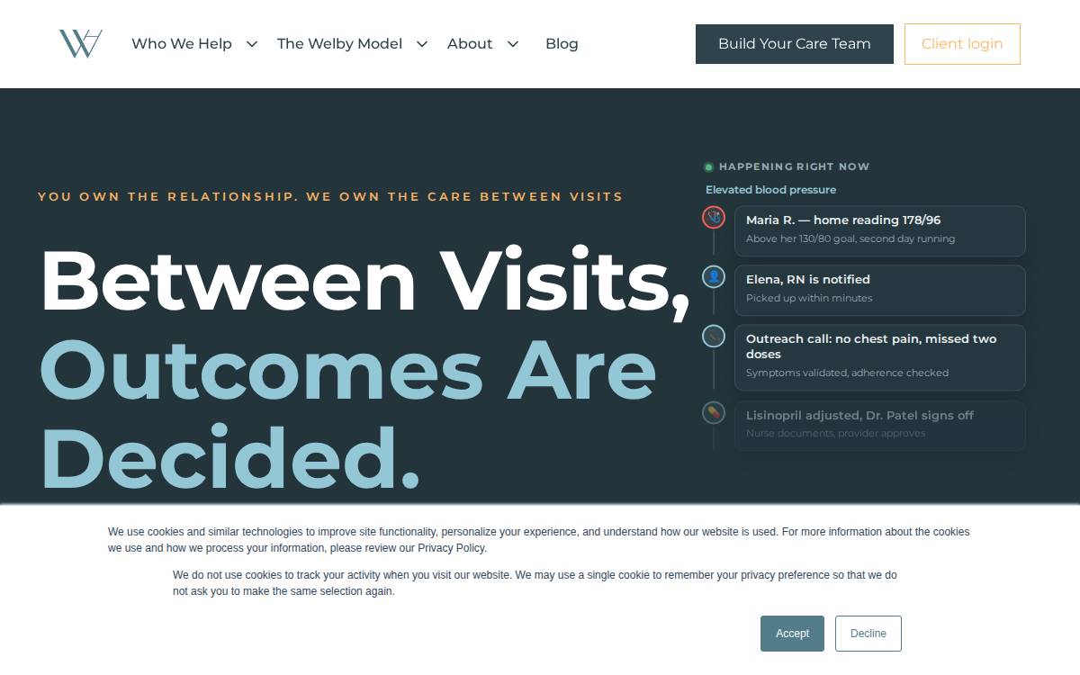 Welbyhealth website preview