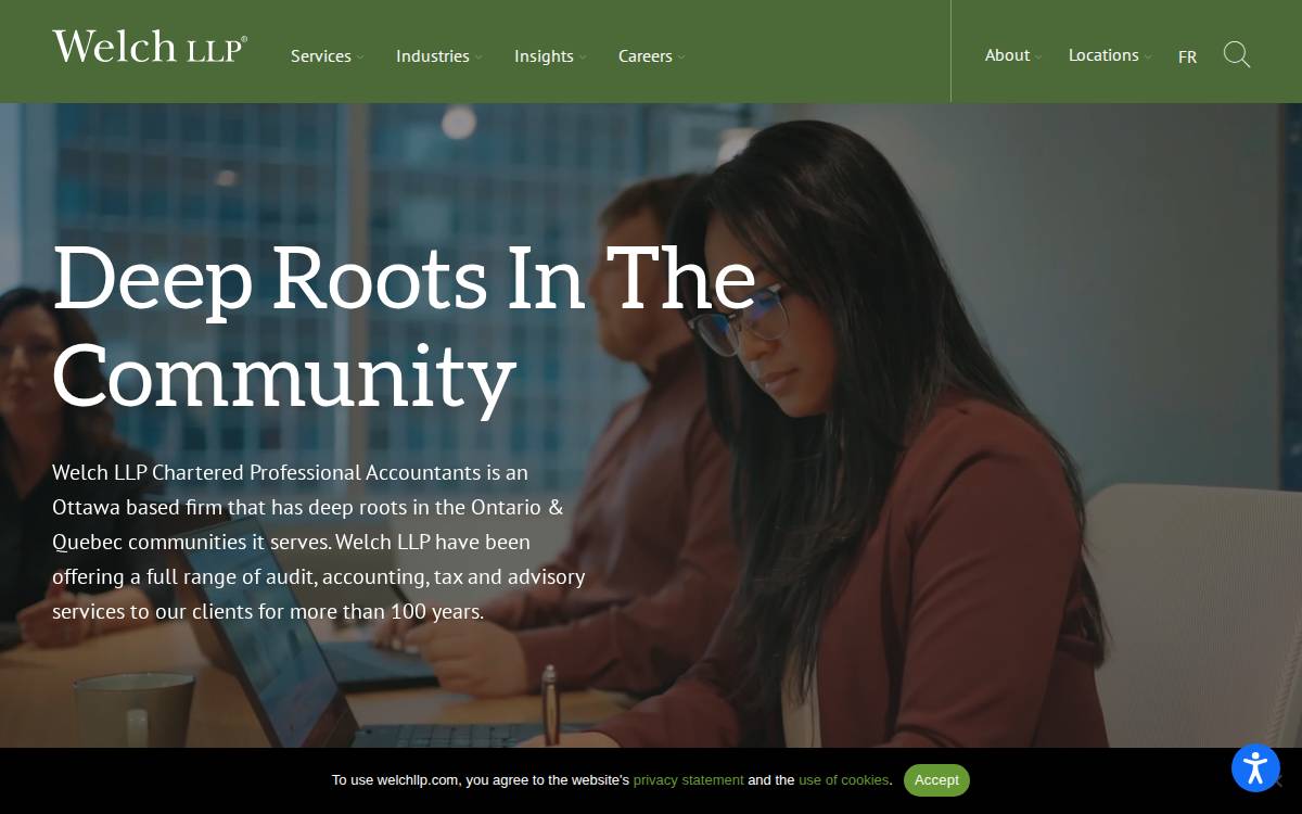 Welchllp website preview