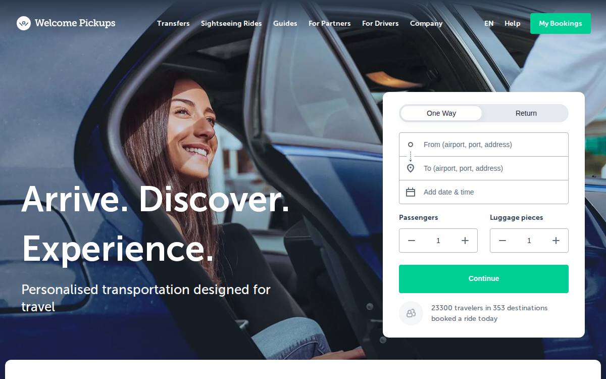 Welcome Pickups website preview