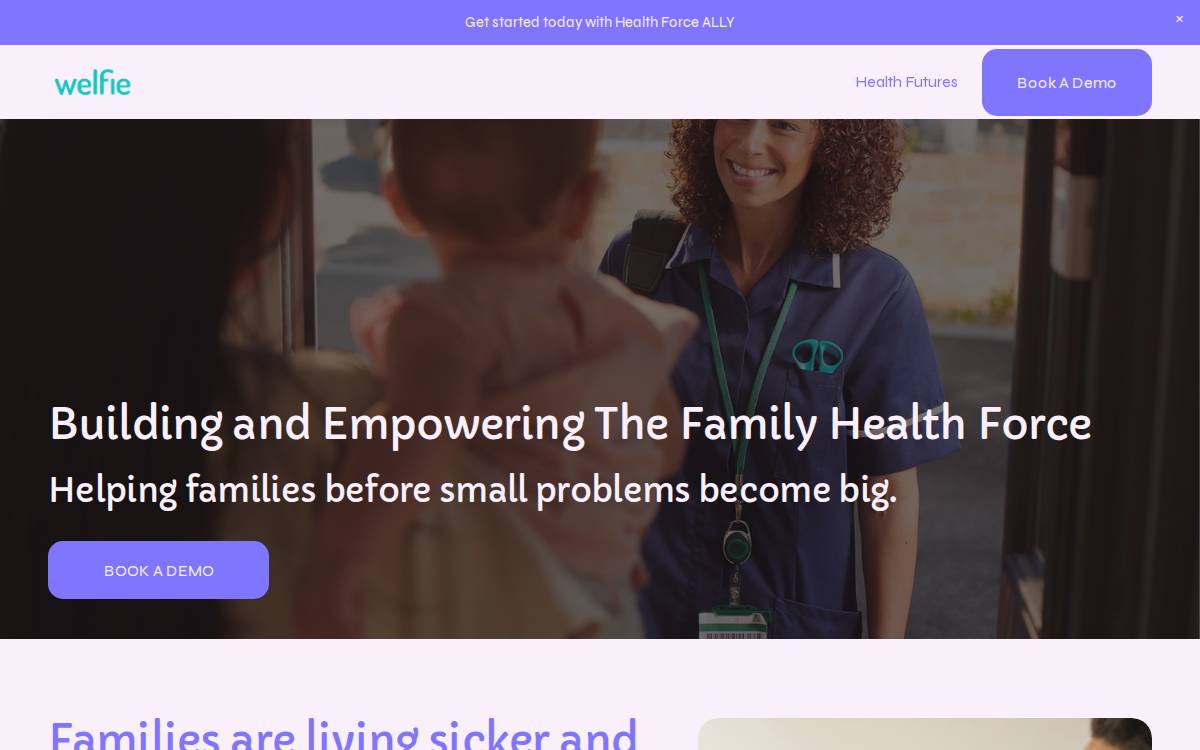 Welfie website preview