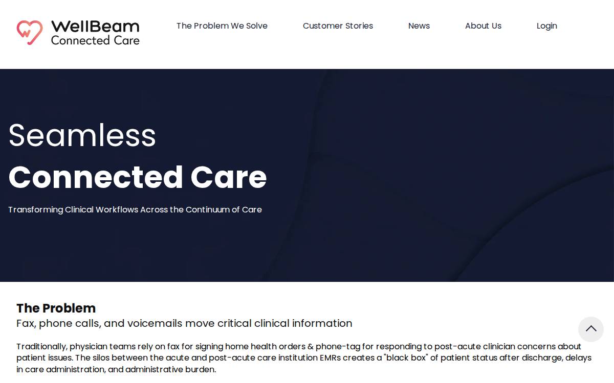 well beam website preview