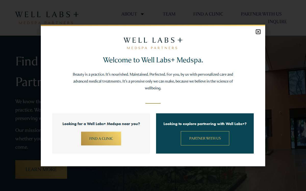 Well Labs+ website preview