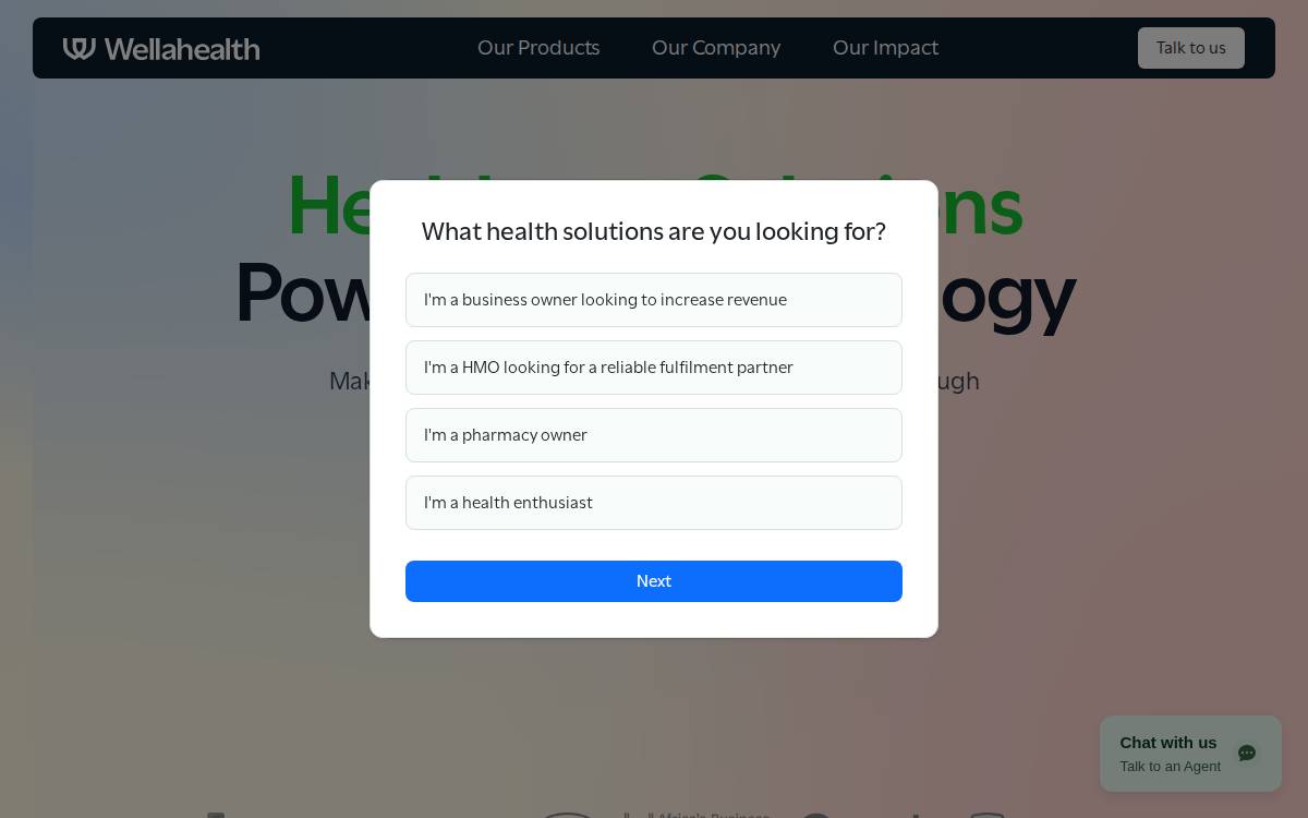 Wella Health website preview