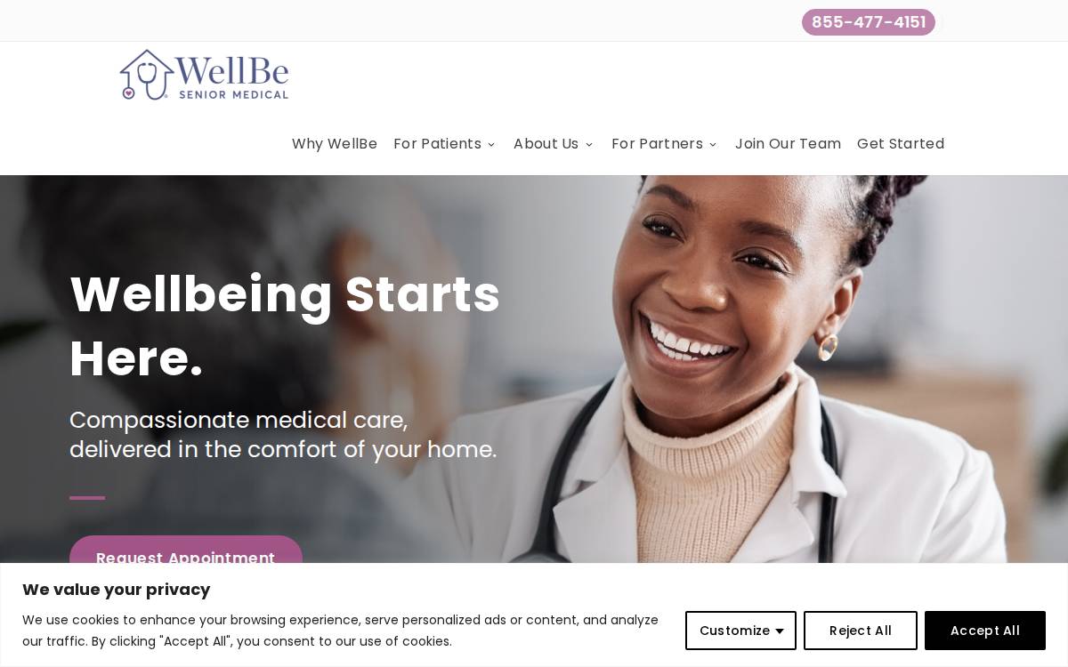 WellBe Senior Medical website preview