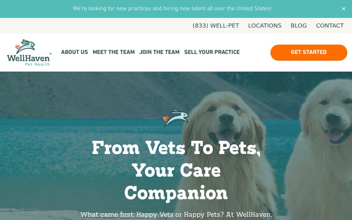 Wellhaven Pet Health website preview