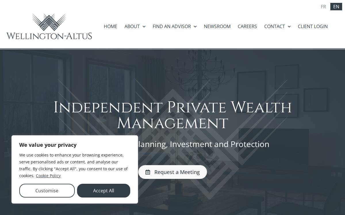Wellington Altus website preview