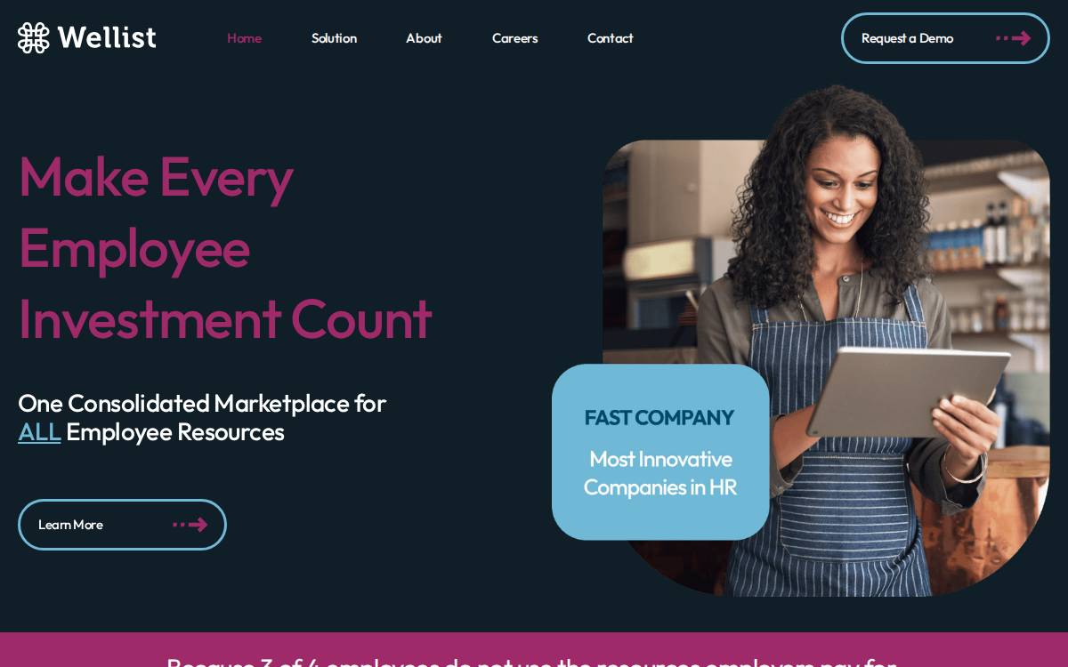 Wellist website preview