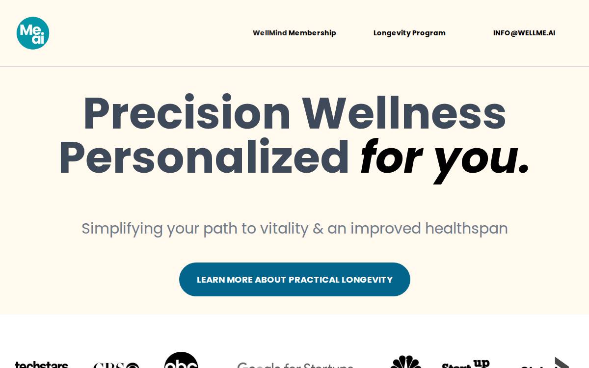 WellMe.ai website preview