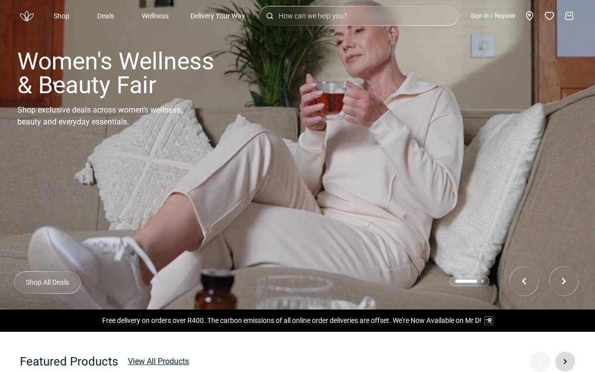 Wellness Warehouse website preview