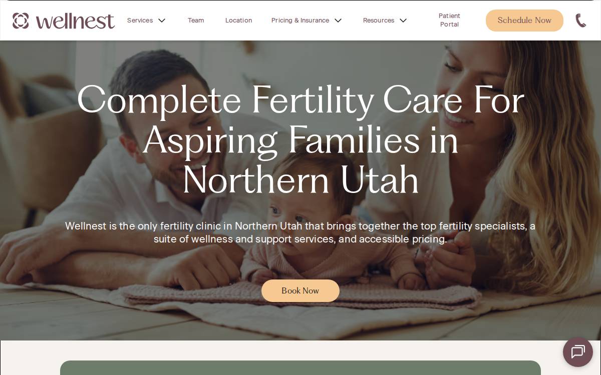 Wellnestfertility website preview