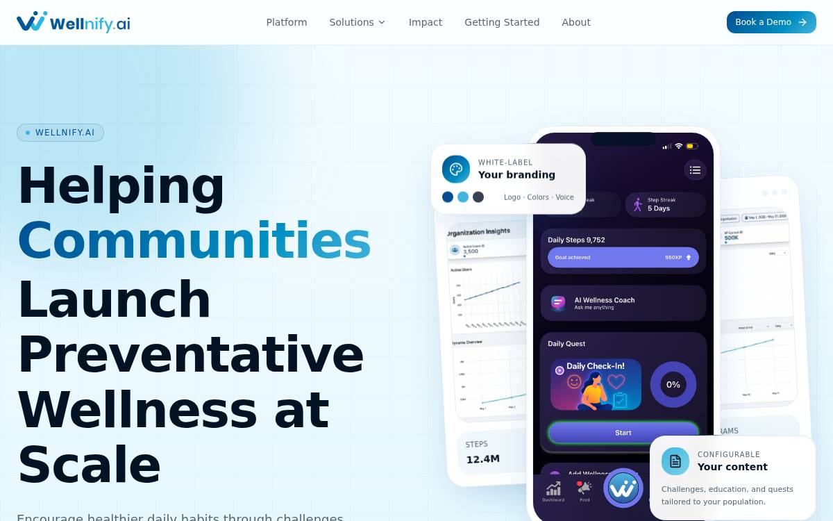 Wellnify website preview