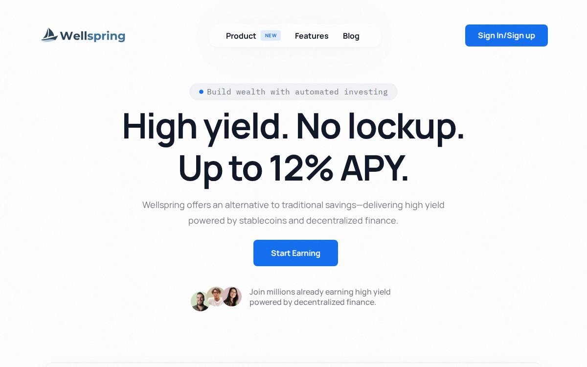 Wellspring website preview