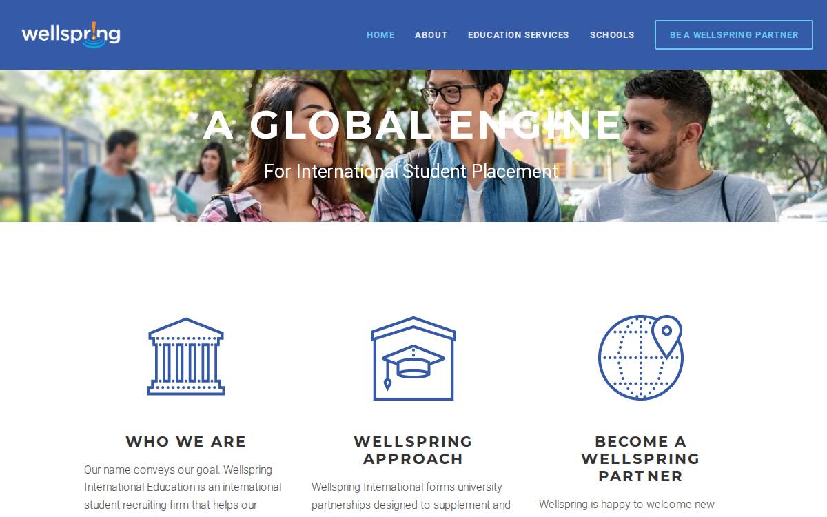 Wellspringhighereducation website preview