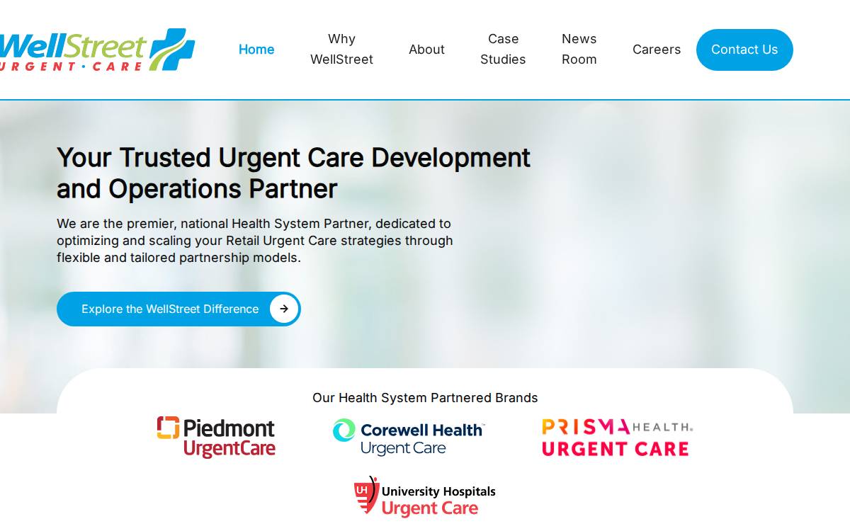 Wellstreet website preview