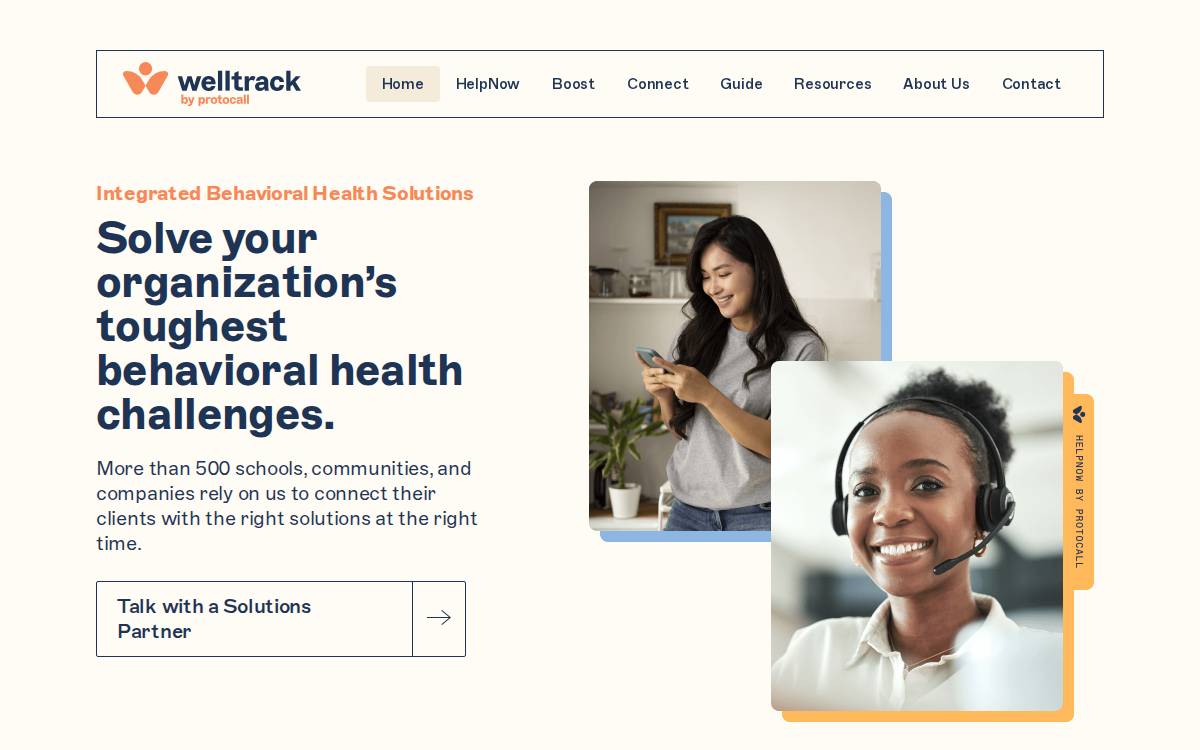 WellTrack website preview