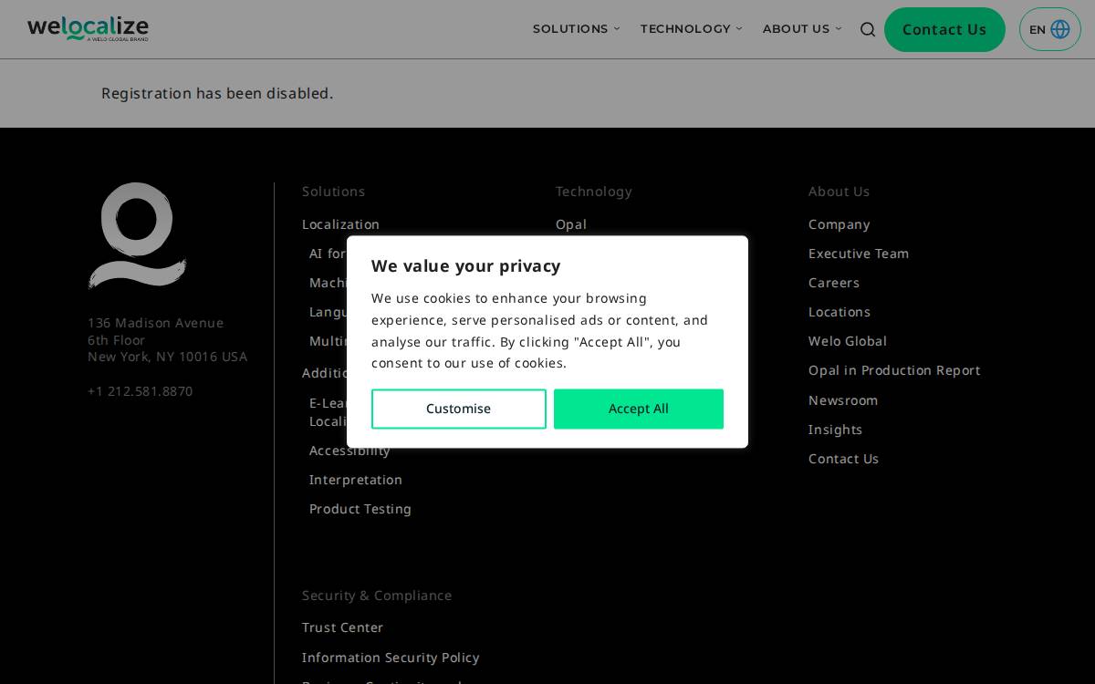 Welocalize website preview
