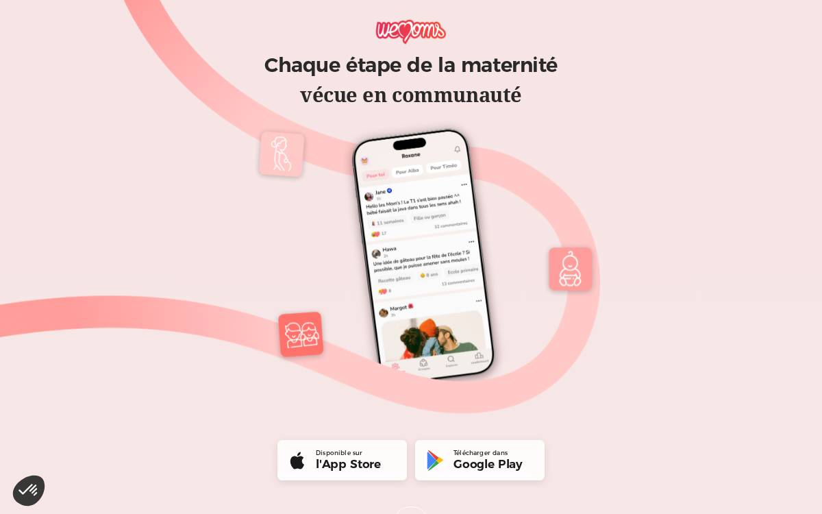 WeMoms website preview