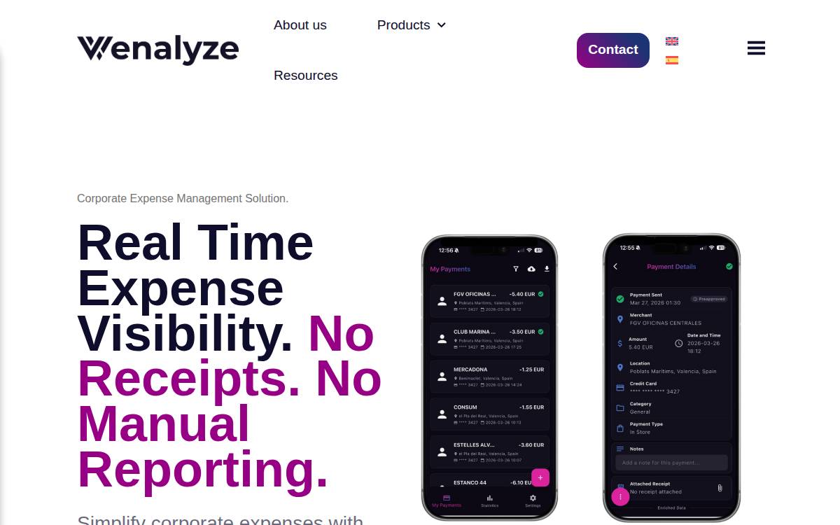 Wenalyze website preview