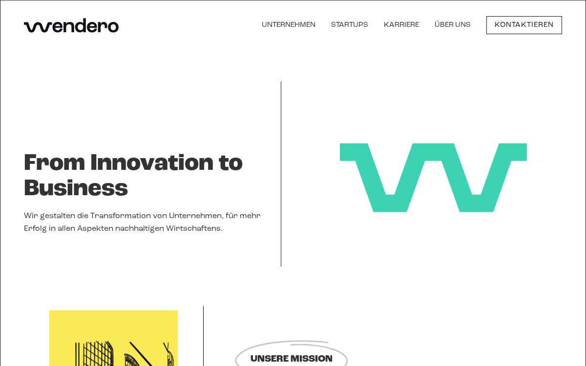 Wendero website preview