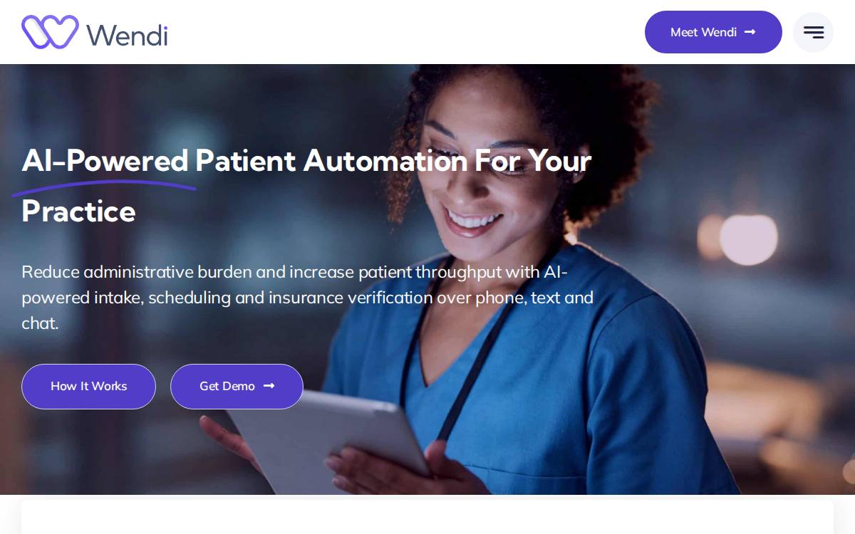 Wendi website preview