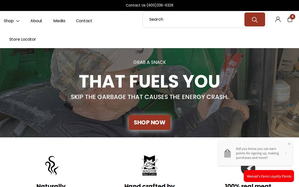 Wenzel's Farm website preview