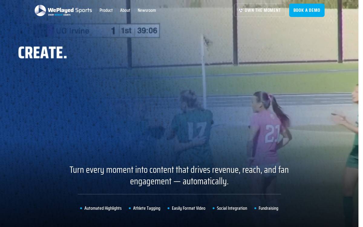 WePlayed website preview