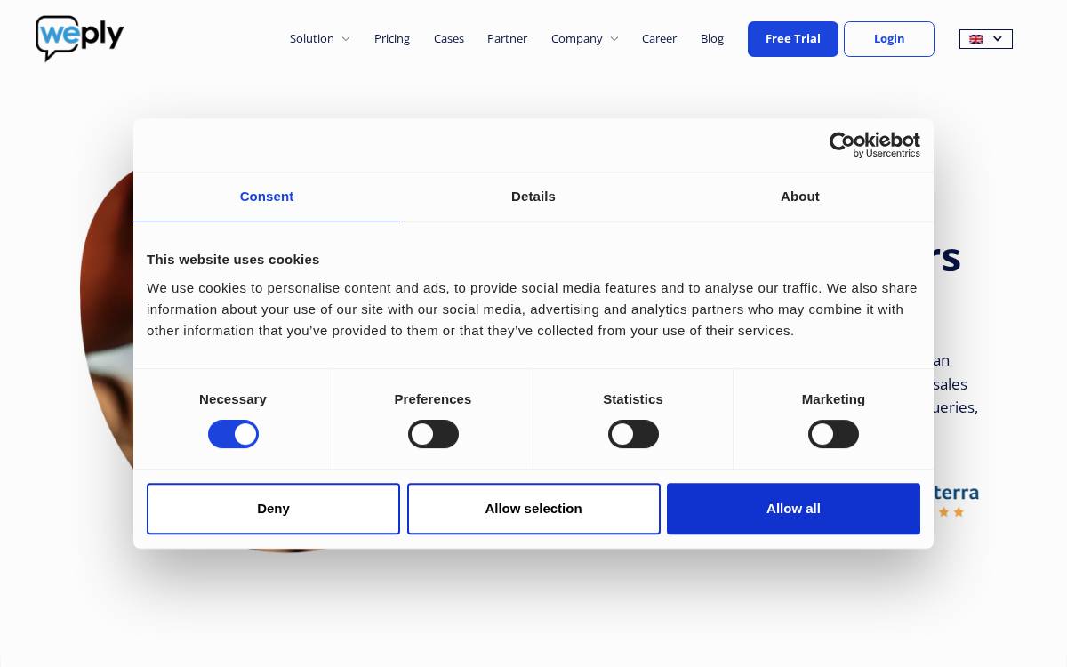 Weply website preview