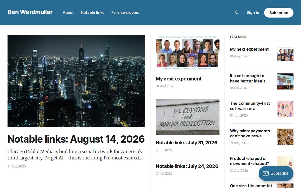 Werd website preview