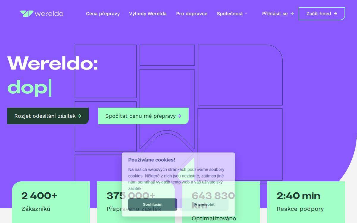 Wereldo website preview