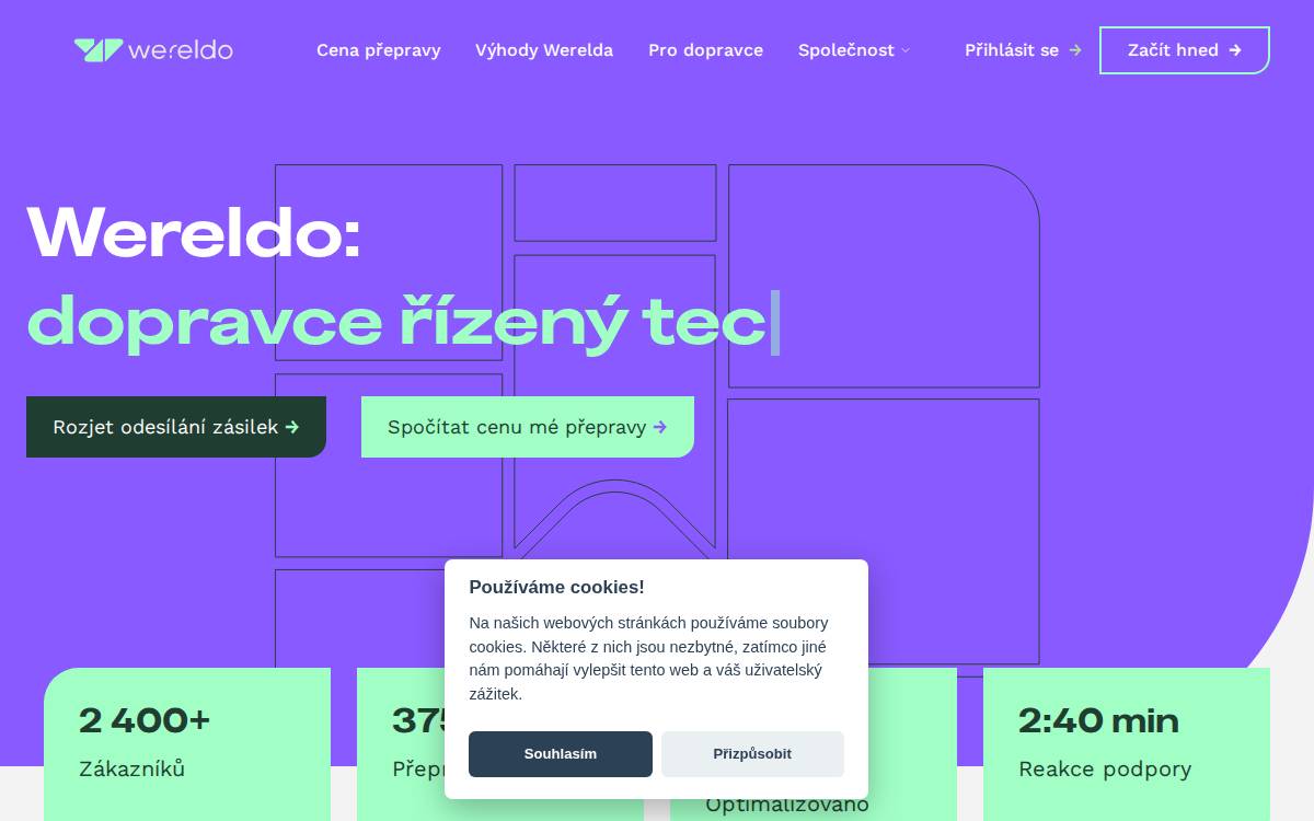 Wereldo website preview