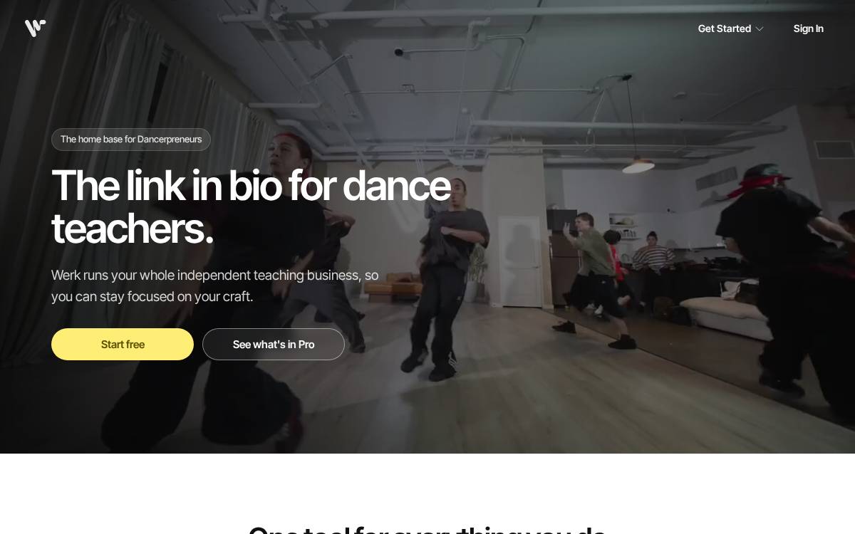 Werk website preview