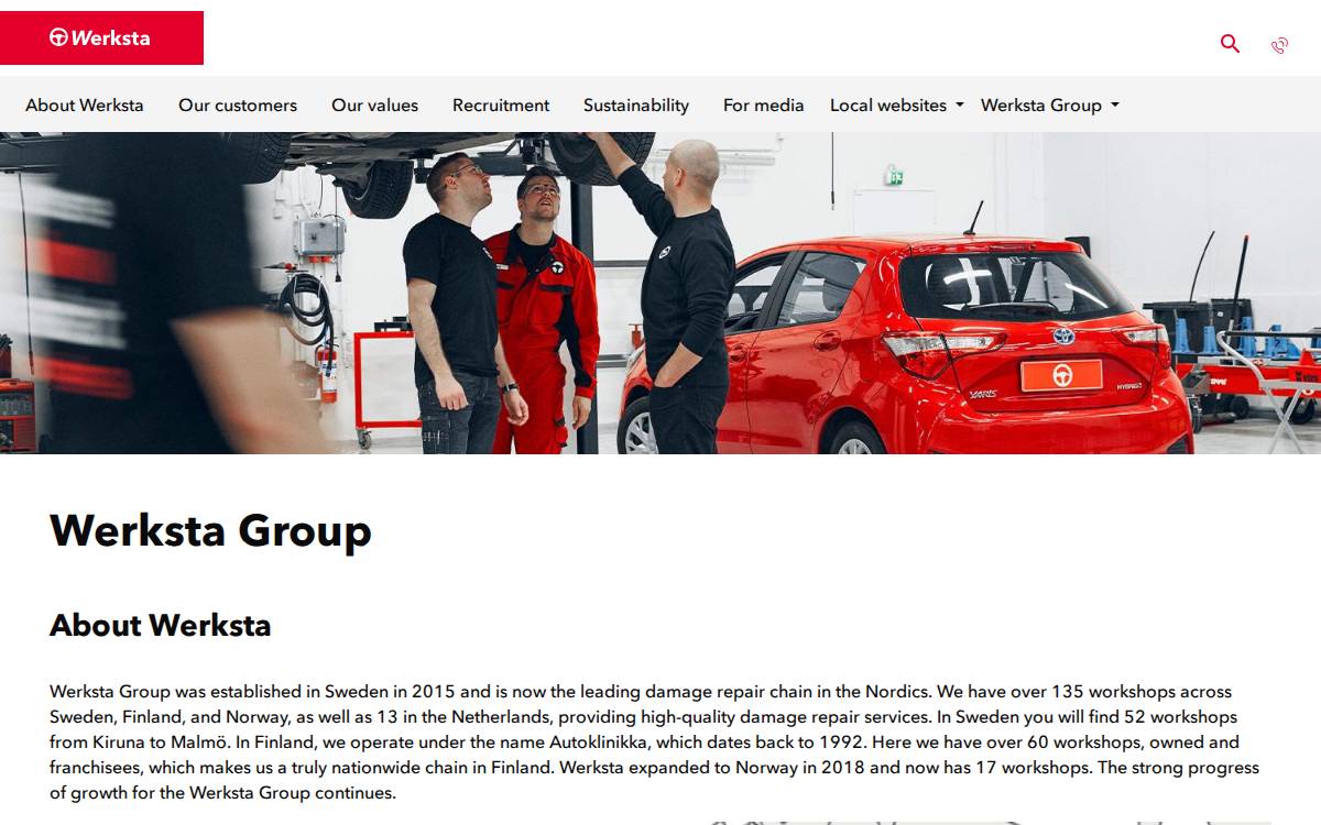 Werksta Group website preview