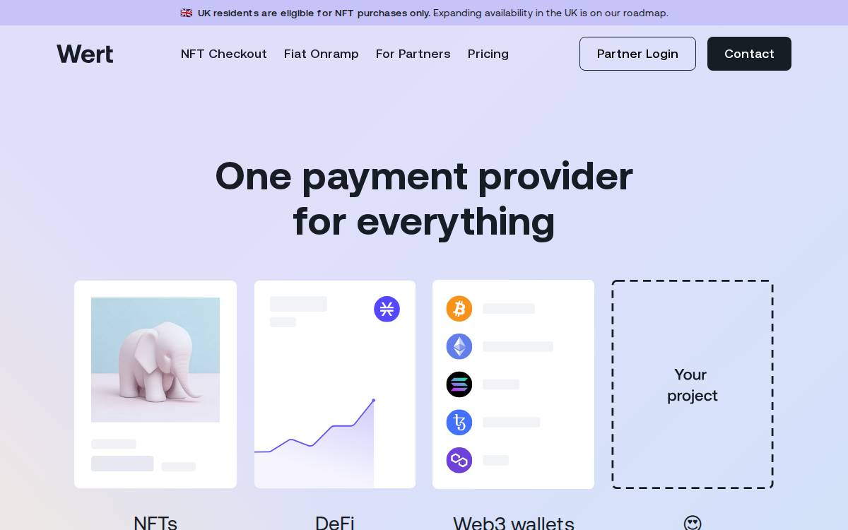 Wert website preview
