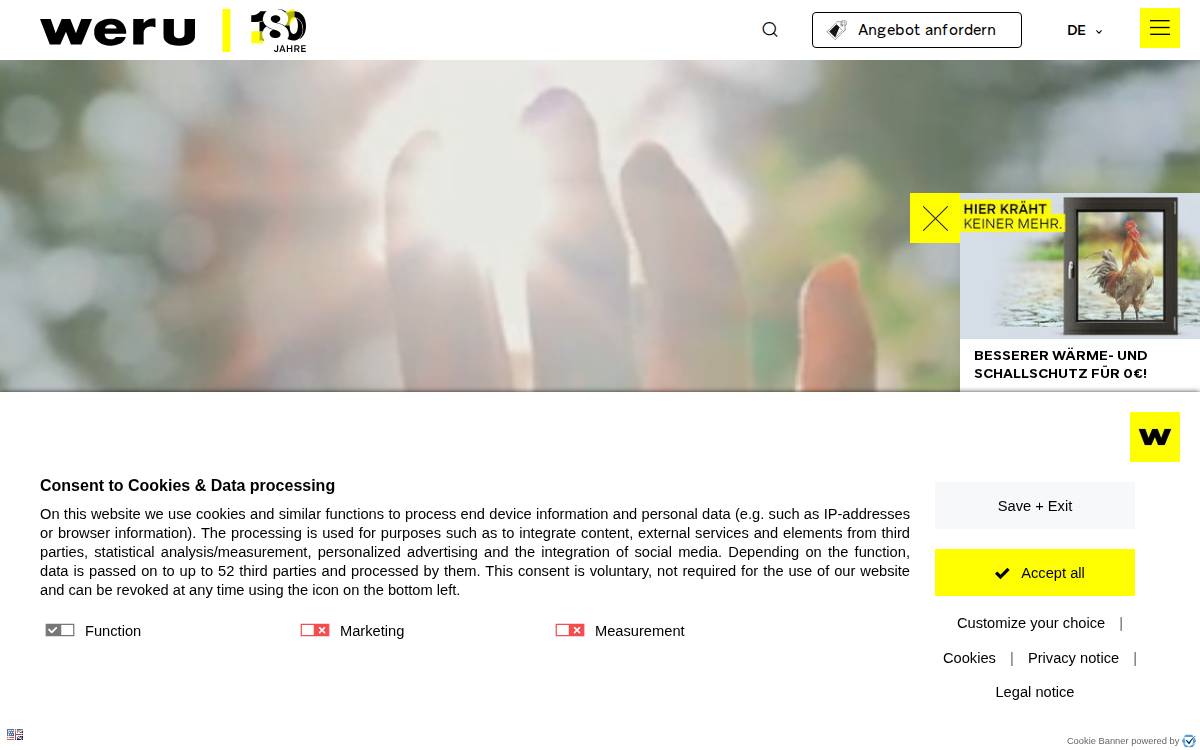 Weru website preview