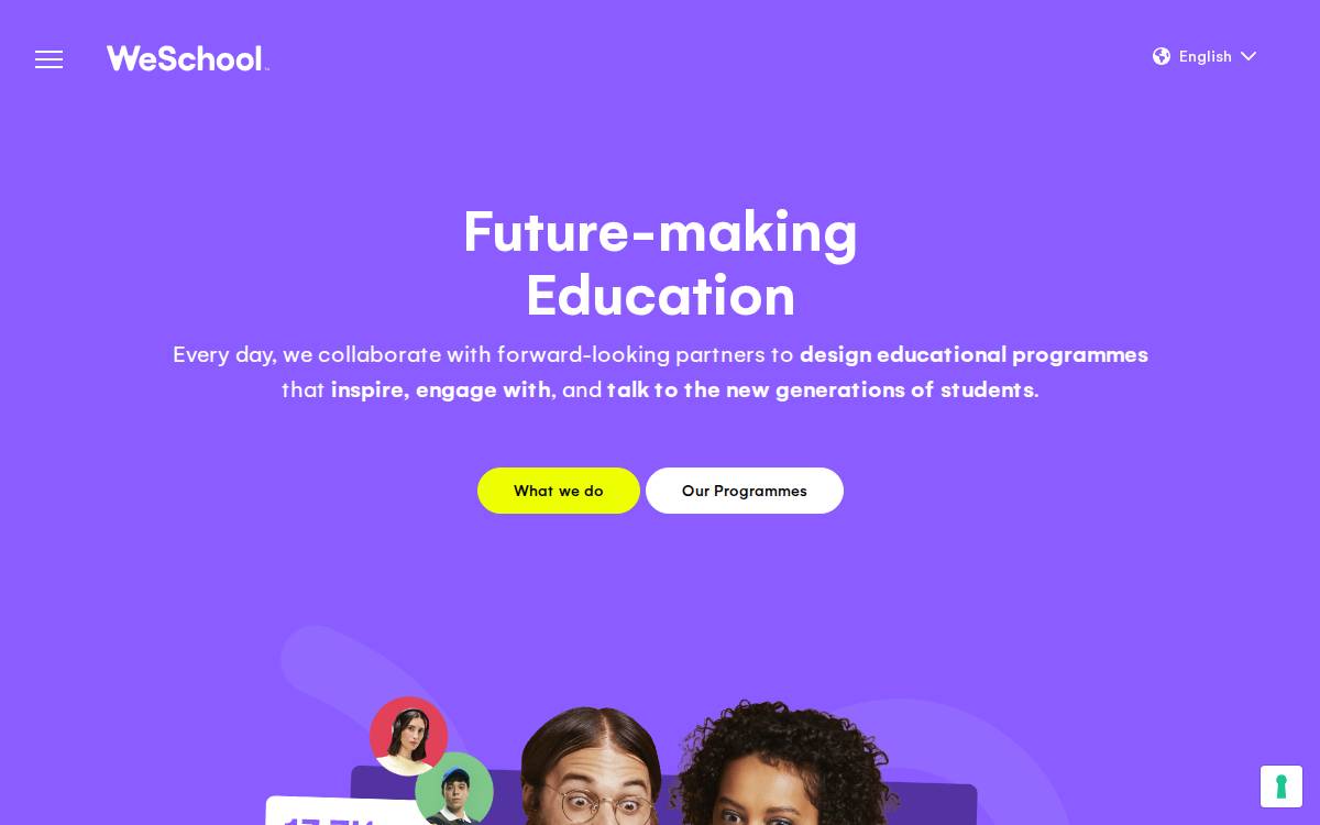 WeSchool website preview