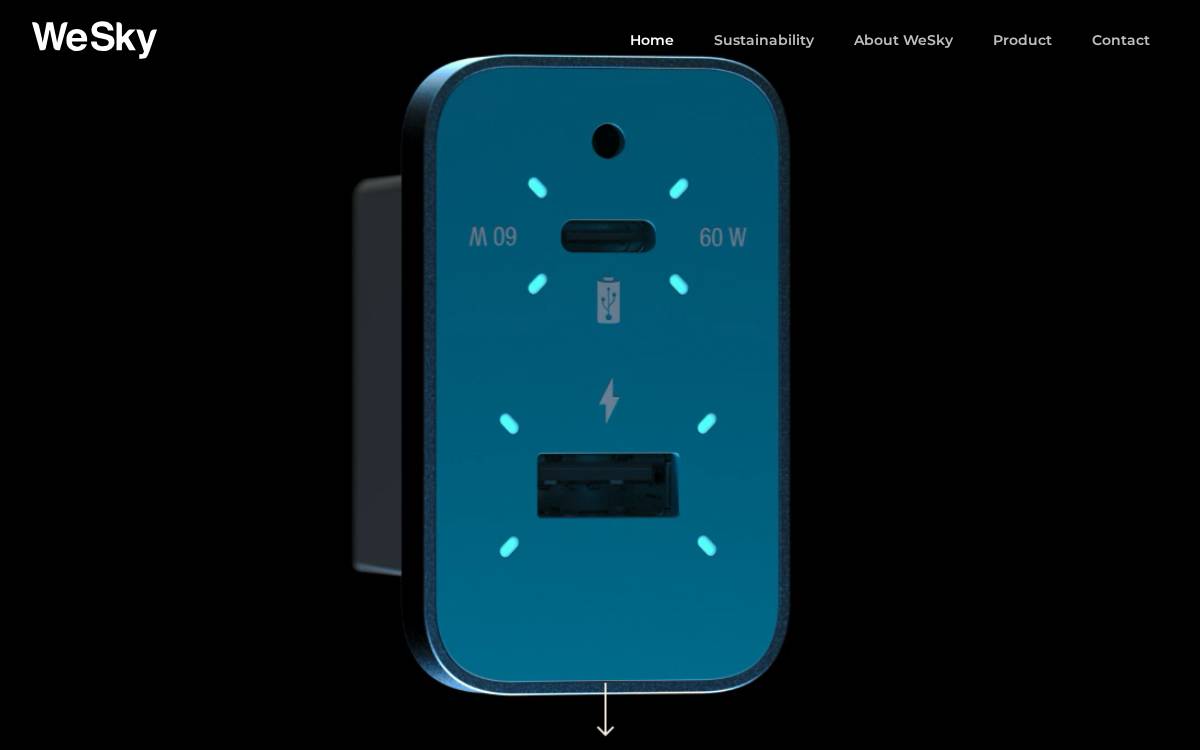 WeSky website preview