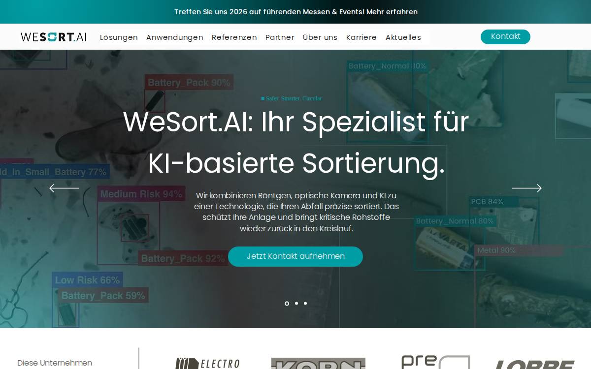 Wesort website preview